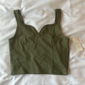 XS Abercrombie Green Cropped Tank Top
